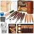 deluxe wood carving kit with leather case