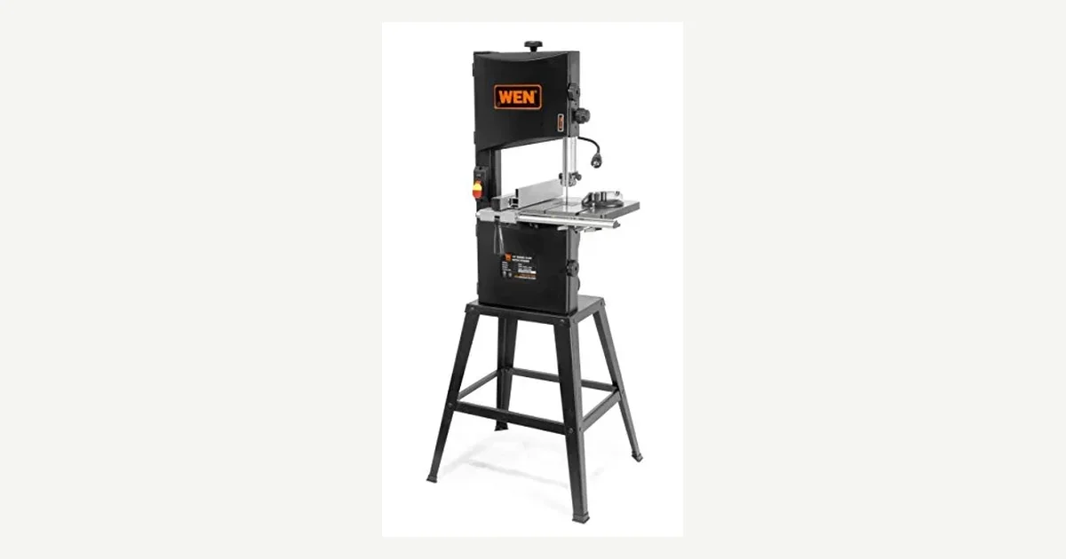 WEN 10-inch benchtop bandsaw with stand, a desktop-class bandsaw for woodworking