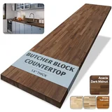 Black walnut butcher block desktop slab
