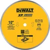 DEWALT 10-inch diamond wet saw tile blade with continuous rim