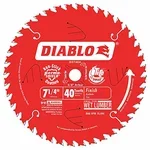 Diablo D0740A 7-1/4 inch 40-tooth finish circular saw blade, red plate