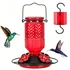 FEED GARDEN glass hummingbird feeder with bee guards and ant moat