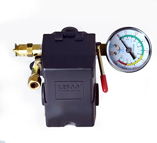 FIRE ROSE 4-port air compressor pressure switch with gauge