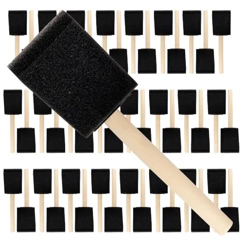 Pro Grade 2-inch foam brush set for applying wood finish