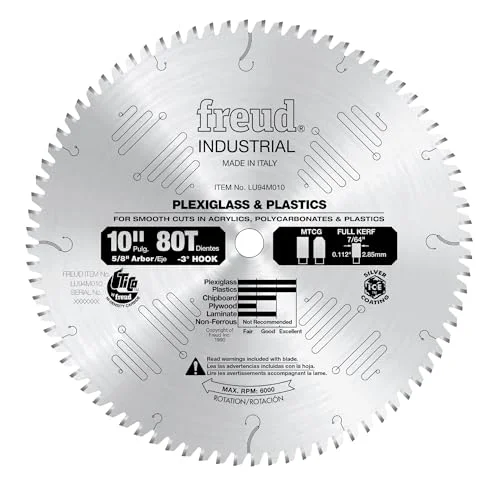 Freud LU94M010 10 inch 80 tooth plastic-cutting miter saw blade