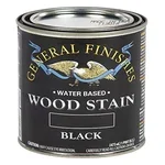 General Finishes Water Based Wood Stain, Black, 1 Pint can