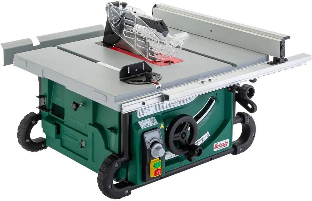 Grizzly Industrial G0869 10-inch 2 HP benchtop table saw with blade guard and riving knife