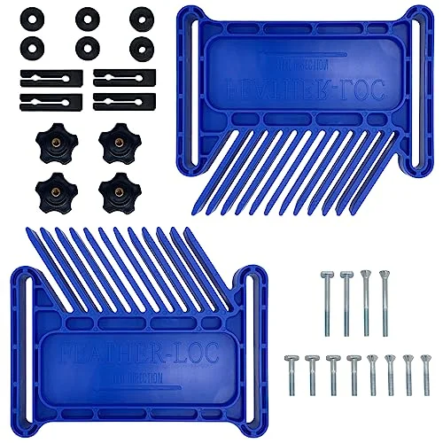 Stackable featherboard safety device for table saw, router table and band saw, 2 pieces