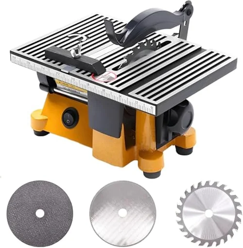 Gagalayong 4 inch mini table saw with alloy, resin and emery blades