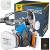 BEESAFETY Half Face Respirator with Safety Goggles