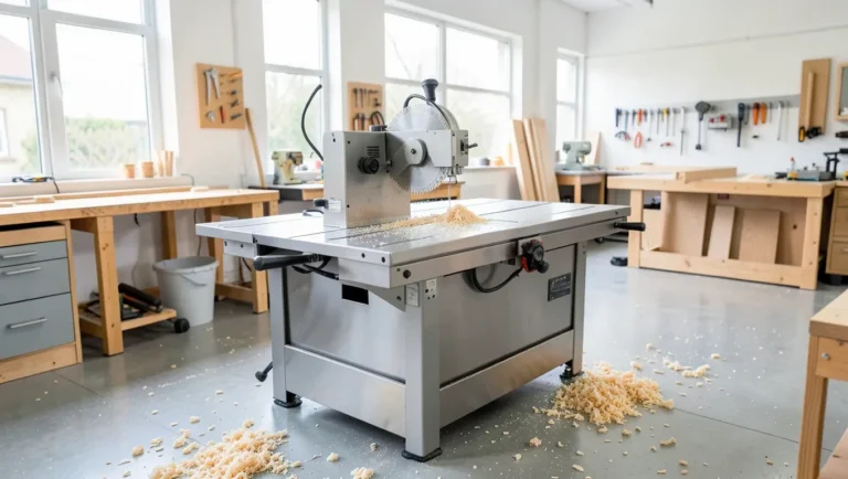 Harvey Alpha cabinet table saw in a woodworking shop