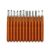 12-piece wood carving tools kit with wooden handles for beginners