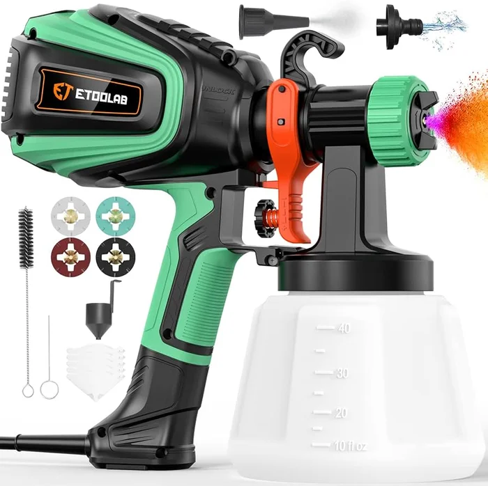 Homeright Super Finish Max HVLP paint sprayer with brass spray tips
