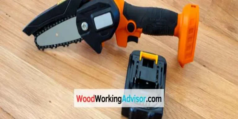 Battery-powered mini chainsaw with detached battery pack