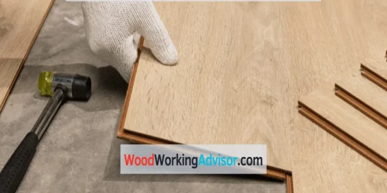 Installing a wood floor plank with a mallet