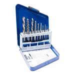 IRWIN screw extractor and drill bit set in metal case