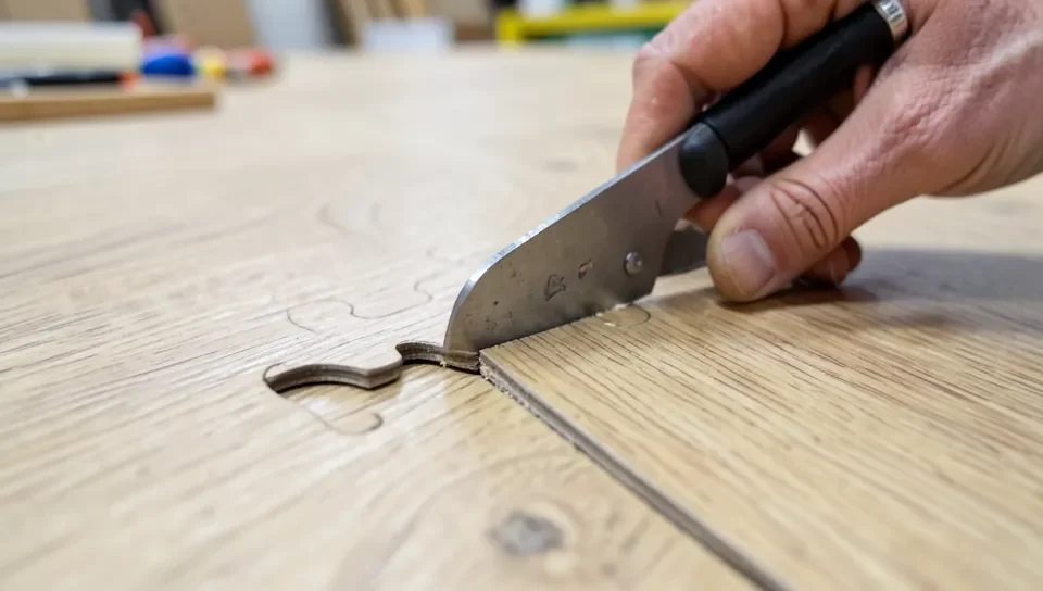 Using a jigsaw to cut a curved notch around an obstacle