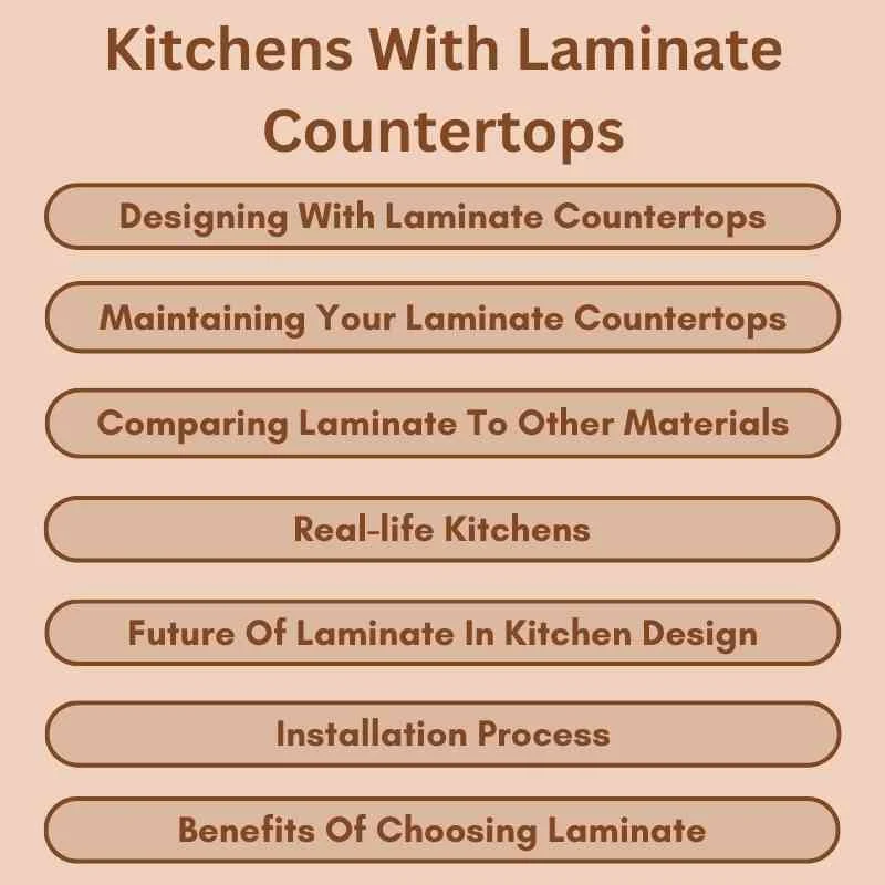 Kitchen with laminate countertops