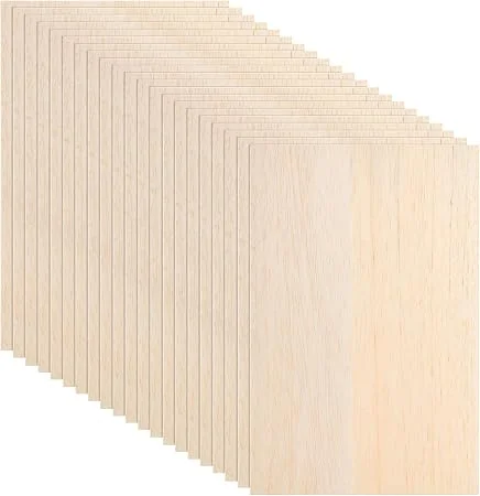 MIVIDE 20-Pack Balsa Wood Sheets, 8x12x1/16 In
