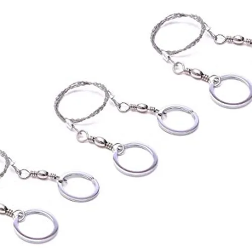 Lyka Distribution 3-pack stainless steel wire saw, a 22-inch lightweight backpacking cable saw Lyka Distribution 3-pack stainless steel wire saw, a 22-inch lightweight backpacking cable saw