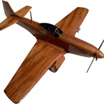 Tesaut P-51 Mustang mahogany wood desktop airplane model
