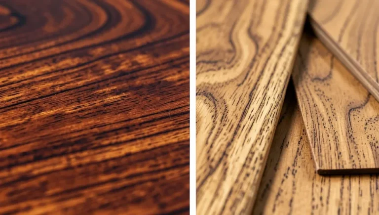Mahogany wood grain compared to other hardwoods