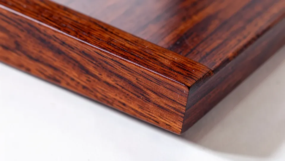 Close-up of mahogany wood grain