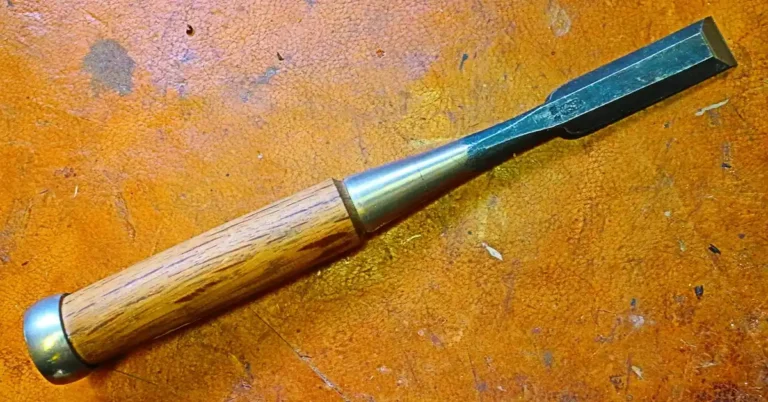 Chisel used for Maloof style joinery on curved wood joint