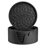 ME.FAN silicone coasters 6 pack with deep tray holder ME.FAN silicone coasters 6 pack with deep tray holder