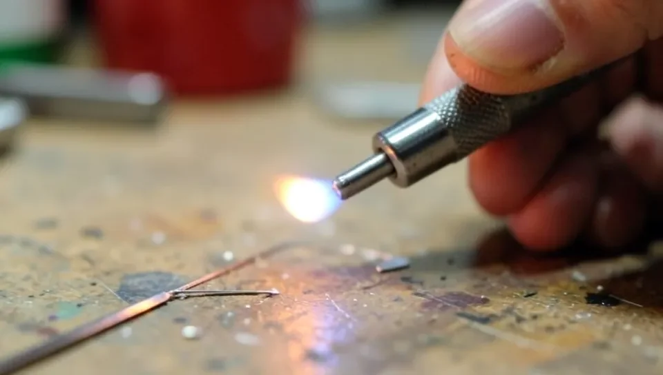 Micro jewelry soldering torch with a small flame