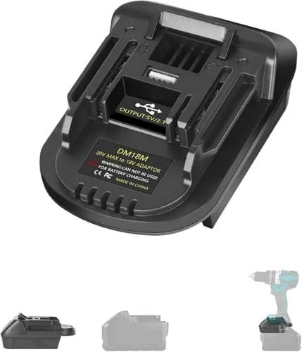 Battery adapter that lets a Milwaukee M18 battery power Makita 18V tools