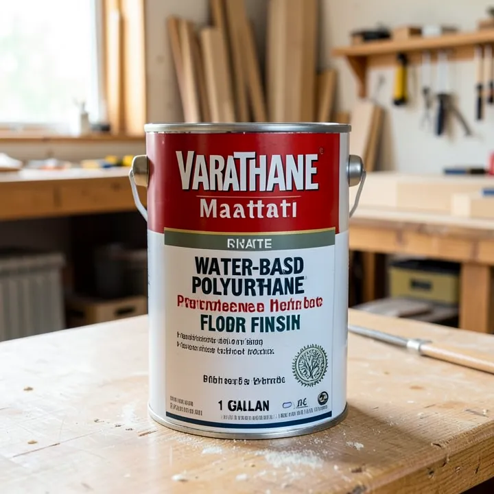 Varathane matte water-based polyurethane floor finish, 1 gallon can