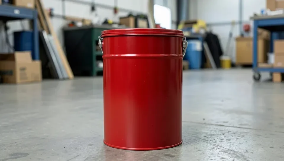 Sealed metal fire-safety can used for safely disposing of solvent-soaked rags