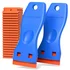 Plastic razor blade scraper safe for scraping resin off wood