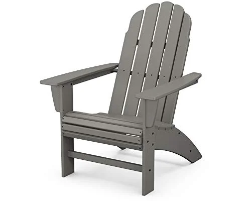 POLYWOOD Vineyard Curveback Adirondack chair in slate grey