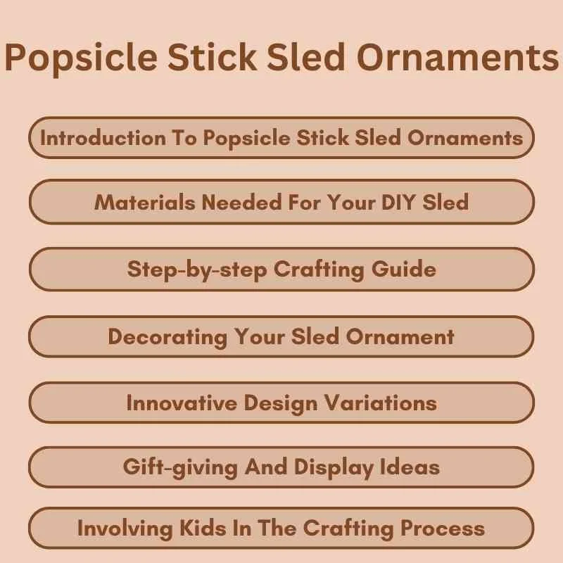 a child gluing craft sticks together to build a mini sled ornament