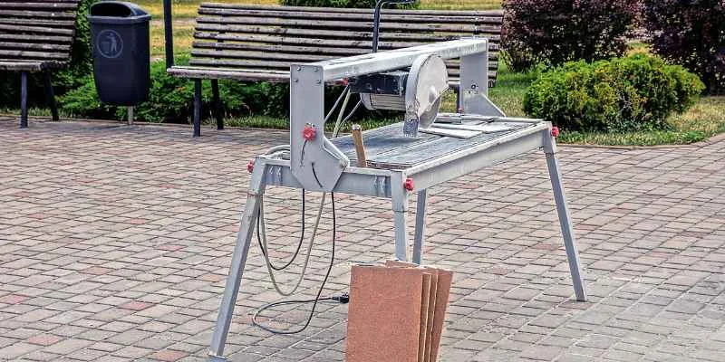 Portable miter saw stand folded for transport