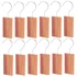 Set of 12 natural cedar wood hangers with hooks