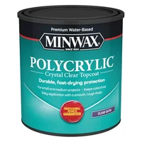 Minwax Polycrylic Protective Finish Satin Clear 1 Quart