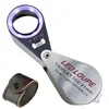 10x triplet loupe with LED and UV light and leather pouch