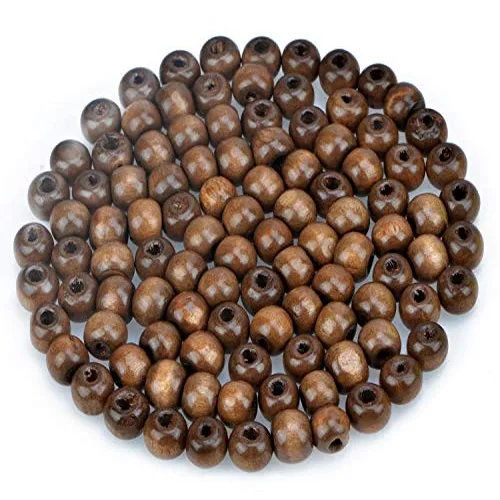 AD Beads Wood Spacer loose wooden craft beads big hole coffee