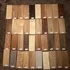 Labeled wood veneer identification sample pack, 40 pieces