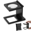 Rongon 10X folding pocket loupe with inch and millimeter scale