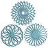 Silicone trivet mat set of 3 modern