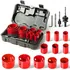 HYCHIKA 17-piece bi-metal hole saw kit 3/4 to 2-1/2 inch