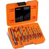 10-piece screw extractor set with left-hand drill bits