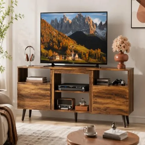 WLIVE mid-century TV stand, retro brown, fits up to 65 inch TV WLIVE mid-century TV stand, retro brown, fits up to 65 inch TV