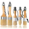 YiBaiBrush Chalk Paint Brush Set of 5, Natural Bristle