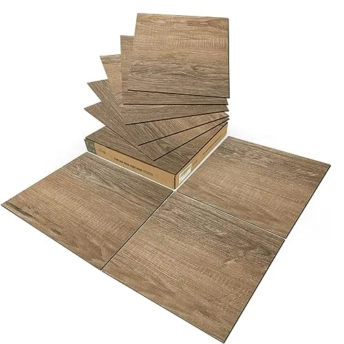 Art3d 30 pack peel and stick vinyl floor planks light brown ash wood grain
