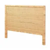Bali and pari Adelyn mahogany wood and rattan king size headboard